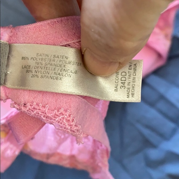 VS PNK/YELO Lightly lined Underwire, Sz, 34DD. - Picture 6 of 6